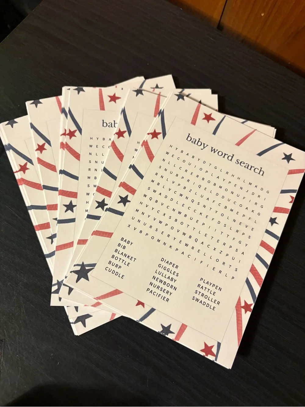 Baby Word Search Game - Red & Blue 30 cards